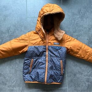 Patagonia Reversible Kids' Jacket in Orange and Blue, gender neutral